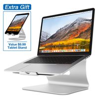 Bestand Laptop Stand - Aluminum Cooling Computer Stand & Cell Phone Stand for Apple MacBook Air, MacBook Pro, All Notebooks, Silver (Patented)