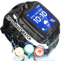 Waterproof Smart Watch for Kids GPS Tracker - [Free SIM Crad] Boys Girls Smartwatch Phone with Two-Way Call GPS/LBS Double Positioning Tracker Sport Wrist Watch Learning Toy Birthday Gifts