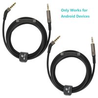 Mr Rex [2-Pack] 2.5mm Aux Audio Cable with Mic and Remote for Bose QuietComfort QC35ii QC35 QC25, JBL E55BT E45BT, Live & E Series Headphones, 5ft 2.5 to 3.5mm Replacement Cord with Velcro Cable Tie