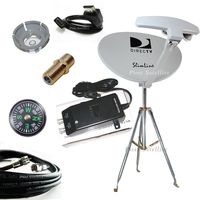 AT&T DIRECTV SWM SL5S Portable RV Camping Satellite Dish Kit with Tripod SWiM
