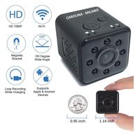 Mini Hidden Spy Camera Wireless Security Camera Nanny Camera with Infrared Night Vision Loop Recording Full HD 1080P 155 Wide Angle Waterproof 98ft DV Camcorder Mini Sports Action Camera Indoor WiFi