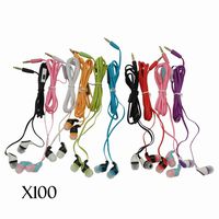 JustJamz Kidz 2.0 Color Call with Mic Stereo Earbud Headphones Mixed Colors - 100 Pack
