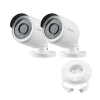 Samsung Wisenet SDC-9443BC 1080p HD Weatherproof Bullet Camera Bundle Double Pack (Renewed)