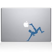 The Decal Guru Soccer Bicycle Kick MacBook Decal Vinyl Sticker - 13" MacBook Air - Light Blue (1178-MAC-13A-LB)