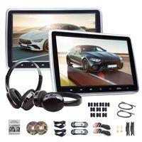 Car Headrest Monitors, Eonon 10.1 Inch Dual Screen DVD Player Portable DVD Player for Kids Touch Screen Headrest DVD Player Digital Touch Button HDMI USB SD Port (Two Headrests-Black)-C1100A