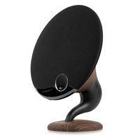 Victrola Gramophone Symphony Bluetooth Speakers with Built-in Subwoofer and Rechargeable Battery, Dark Walnut Finish (VSG-140-WAL)