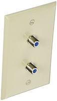 Leviton 80782-T Standard Video Wall Jack, F X F, Light Almond