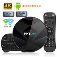 Android 9.0 TV Box 【4GB RAM 32GB ROM】 Dual-WiFi 2.4G/5.0G Android Box RK3318 Quad-Core Cortex-A53 64Bits BT 4.0 3D 4K Ultra HD H.265 USB 3.0 Smart TV Box