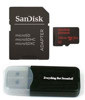 Sandisk 128GB Extreme works with Samsung Galaxy Note 9 4K Memory Card UHS-1 V30 Micro SDSQXAF-128G-GN6MA Class 10 with Everything But Stromboli (TM) Card Reader