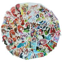The Quintessential Quintuplets Stickers(50Pcs),Laptop and Water Bottle Decal Aesthetic Sticker Pack for Teens, Girls, Women Vinyl Stickers Waterproof (The Quintessential Quintuplets)