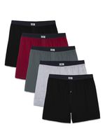 Fruit of the Loom Men's 5-Pack Soft Stretch Knit Boxer - Colors May Vary, Assorted, X-Large