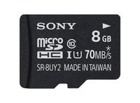Sony 8GB Class 10 UHS-1 Micro SDHC up to 70MB/s Memory Card (SR8UY2A/TQ)