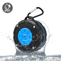 Audio and Music, BoxWave [Universal SplashBeats+ Bluetooth Speaker] Waterproof, Silicone Speaker with Suction for Smartphones and Tablets - Aqua Blue
