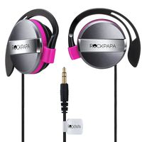 Rockpapa On Ear Kids Childs Boys Girls Adults Earphones Headphones 3.5mm for MP3/4 DVD PC iPhone iPad iPod Tablet Black/Pink