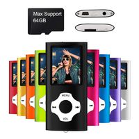 MYMAHDI Support TF Cards Slim 1.8" LCD Mp3 Mp4 Player Media/Music/Audio Player with Accessories Black