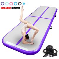 FBSPORT 26ft Inflatable Gymnastics Air Track Tumbling Mat Airtrack Mats for Home Use/Training/Cheerleading/Yoga/Water with Pump