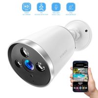 Outdoor Security Camera, Wireless Surveillance System 1080P HD Bullet Camera with Motion Detection, Waterproof IP66 Night Vision, 2-Way Audio, Theft-Deterrent Alarm with Cloud Storage/TF Slot