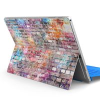 igsticker Ultra Thin Premium Protective Back Stickers Skins Universal Tablet Decal Cover for Microsoft Surface Pro 4/ Pro 2017/ Pro 6(2018) 008252 Colorful　Rainbow　Bricks