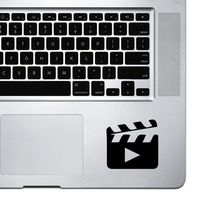 StickAny Palm Series Video Film Clapper Sticker for MacBook Pro, Chromebook, and Laptops (Black)