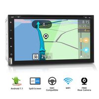 2 din Android 7.1 2G 32G Wifi Model 4-Core 6.95" Universal Car DVD CD player Stereo Navigation support OBD2/DBA/Subwoofer/TPMS/Mirror Link/USB up to 128GB With Camera