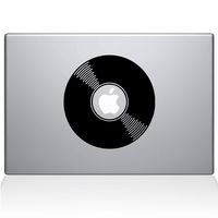 The Decal Guru 2081-MAC-13A-BLA Record Decal Vinyl Sticker, Black, 13" MacBook Air