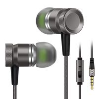 Rythsans Durable Metal Housing Headphones, Noise Isolating Earbuds, High Definition Basic in Ear Earbuds with Microphone for iPhone 6/6s/6s Plus, Galaxy, Android Phone (Grey)