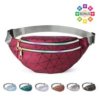 Fanny Packs for Women Men, Cute Fanny Pack for Kids Teens Girls Boys, Fashion Waterproof Waist Pack with Multi-Pockets Adjustable Belt, Casual Bag Bum Bags Hip Pouch (Claret Red Fashion Fanny Pack)