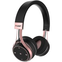 BlueAnt - Pump Soul On Ear Wireless HD Headphones, Stylish, Audio with One Touch Controls (Black Rose Gold)