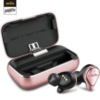 Rose Gold Mifo Wireless Earbuds, O5 Bluetooth 5 IPX7 Waterproof Bluetooth Earbuds with 100 Hours Playtime, Hi-Fi Sound Wireless Headphones, Built-in Mic Bluetooth with 2600mAH Portable Charging Case