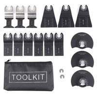 Yesland 15 Pcs Oscillating Saw Blades, Wood Metal Multi Tool Blades Quick Release Cutting Blade, Fit Dewalt Fein Multimaster Bosch Dremel Makita Milwaukee Rockwell Ryobi Porter Cable Black