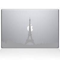 The Decal Guru 2070-MAC-13P-S Paris City Skyline Decal Vinyl Sticker, Silver, 13\" MacBook Pro (2015 & Older)