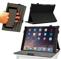 Navitech iPad Air 2 9.7" Inch Black Leather Multi Stand Case/Cover with Sleep & Wake Function