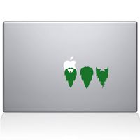 The Decal Guru 2038-MAC-15X-LG Apple Beards Decal Vinyl Sticker, 15" MacBook Pro (2016 & Newer), Green