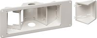 Arlington Industries TVB713 3-Gang Angled TV Box Recessed Outlet Wall Plate Kit, White, 1-Pack