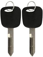 KeylessOption Replacement Uncut Ignition Chipped Car Key Transponder Blank For Ford Focus Escape, Lincoln LS, Mazda Tribute (Pack of 2)