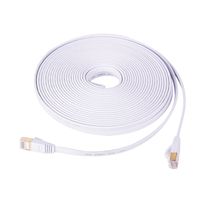 Cat 7 Ethernet Cable 50 ft Shielded, Aifxt Durable Flat Internet LAN Computer Patch Cord, Faster Than Cat5e/cat6, High Speed Cat7 RJ45 Solid Network Wire for Router, Modem, Xbox, PS4