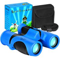 Compact Mini Binoculars for Kids - 8x21 Zoom Kids Binoculars Toy Gift Shock Proof for 3 4 5 6 7 8 9 10 11 12 13 Years Old Boys Girls Bird Watching Sporting Events Children Best Present (Blue)