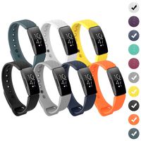 GVFM Compatible with Fitbit Inspire/Inspire HR Bands, Adjustable Soft Silicone Bracelet Accessories Sport Strap for Women Men Wristbands (Large: 6.7-8.1 inch, 7-1 Colors)