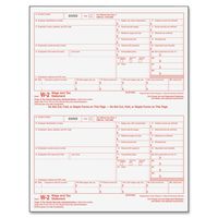 TOPS 22991 W-2 Tax Form, Six-Part Carbonless, 50 Forms (full size 8.5" x 11", detached size is 8-1/2" x 5-1/2")