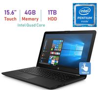 Newest HP 15.6'' WLED-Backlit Touchscreen HD WLED-Backlit Laptop PC, Intel Quad-Core Pentium N5000 Up to 2.7GHz, 4GB DDR4 SDRAM, 1TB HDD, WiFi, Bluetooth, Webcam, Intel UHD Graphics 605, Windows 10