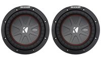 (2) Kicker 43CWR84 COMPR8 1200w 8" 4-Ohm DVC Car Stereo Subwoofers Subs CWR8-4