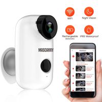 Mascarry Wireless WiFi Home Security Camera System with PIR Motion Detection, Rechargeable Battery Powered, Wall Mount,Indoor/Outdoor, HD Video, 2-Way Audio Night Vision & SD Card Socket