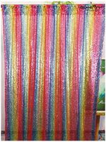 ShinyBeauty Sequin Backdrop Glitter Curtain Multicolor Designed Party Festival Decoration 8FTx8FT Photography Backdrops Sequin Fabric Prom Backgrounds Custom Size -190624S (8FTx8FT, Rainbow)