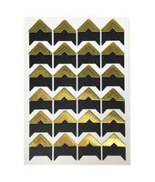 120pcs Self Adhesive Paper Photo Foto Corner Stickers for Scrapbooking, Personal Journal & Diary Adhesives (Gold)