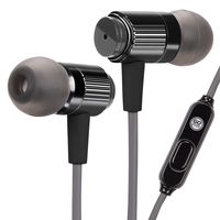 GOgroove AudiOHM RNF Durable Earbuds - Heavy Duty Headphones with Thick Aramid Fiber Reinforced Cable, In-Line Microphone, In-Ear Noise Isolation & Rugged Metal Driver Housing (Carbon Black)
