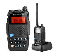 NKTECH UV-5RX VHF UHF Dual Band 136-174/400-480MHz PTT 5W FM Two Way Radio Ham Transceiver Walkie Talkie with 3200mAh 7.4V Li-ion Batteries Accessories Warranty Original