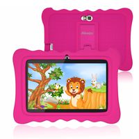 Kids Tablet, 7 Inch Andriod 9.0 Tablet for Kids, 2GB +16GB, Kids Mode Pre-Installed, Educational Apps, Games, Camera and WiFi - Kids-Proof Case Pink