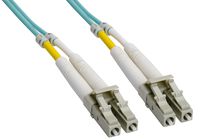 Amphenol FO-10GGBLCX20-010 LC-LC Duplex 10 Gb Multimode Fiber Optic Patch Cable, 50/125 OM3, 10 m, 32.8', Aqua
