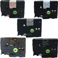 NEOUZA 5PK Compatible for Brother P-Touch Laminated TZe TZ 334 335 931 233 232 Label Tape Cartridge 12mm x 8m(Blue on White,Red on White,White on Black,Black on Silver,Gold on Black)