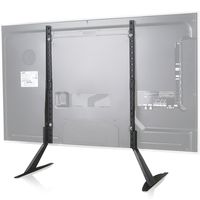 WALI Universal TV Stand Table Top for Most 22 to 65 inch LCD Flat Screen TV, VESA up to 800 by 400mm (TVS001), Black